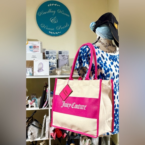 Juicy Couture Pink and Cream Tote - Picture 6 of 6